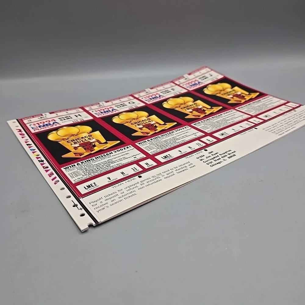 1994 Chicago‎ Bulls Ticket Book 10 Playoff Ticket NBA RARE Jordan 90s Pippen